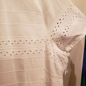 Spring White Eyelet Dress
